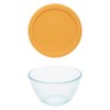 Pyrex 7401 3-Cup Sculpted Glass Mixing Bowl & 7401-PC 3
