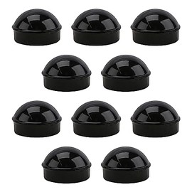Black Chain Link Fence 1 5/8" Round Dome External Post Caps | Aluminum | Chain Link Caps | (Pack of 10)