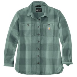 Carhartt Women's Loose Fit Twill Shirt Jac, Patina, 3X