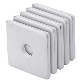 Squares Washer Galvanized Heavy Duty Plate Fastener Square Plate Washers, 1/2 X 2 X 2 X 3/16 inch, 50 Packs
