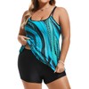 Hanna Nikole Tankini Bathing Suits for Women Plus Size Swimdress