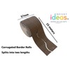 Bright Ideas Corrugated Border Rolls, Brown, 10cm x 7.5m. BI8201.