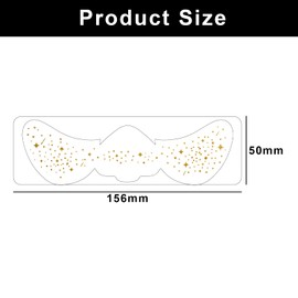 Dcsfadq Glitzer Sommersprossen Face Tattoo, 6 Stück Gold Sterne Gesichtsmake-up Temporäres Tattoo, Wasserfest, Gesichtsbemalung Freckles Tattoos für Festival, Party