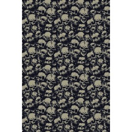 Skulls Pattern Grunge Heat Transfer Vinyl Sheet for Silhouette 12" x 18" HTV for Clothing - Free Bonus Transfer Mask Included Premium Heat Transfer Vinyl