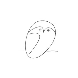 Spiffing Prints Pablo Picasso - Small Owl - Small - Archival Matte - Framed