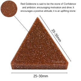 Red Goldstone Pyramid Crystal Healing Stones - 1" Great Pyramid Figurine of Natural Stone Pyramid for Meditation, Reiki, Chakra Balancing and Crystal Pyramids Grid