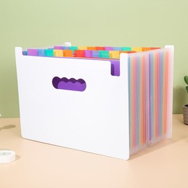 Organizador de archivos de acordeón Nvzi-b, 25 bolsillos, carpeta expandible de archivos, organizador de recibos de impuestos de facturas de papel... 