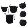 LALAFINA 3pcs Neoprene Camera Lens Bags Small Medium Large Drawstring