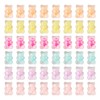 Cheriswelry Gummy Bear Acrylic Beads Transparent Colorful Bear Loose Bead