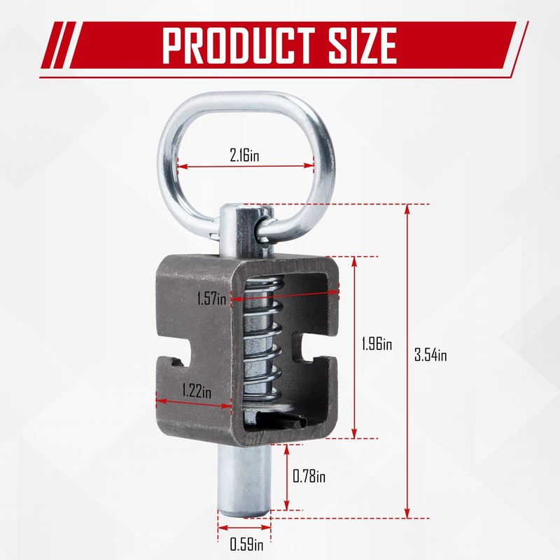 SPARKWHIZ Spring Latch Lock, Weld-On Spring Latch Assembly, Trailer Gate
