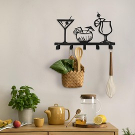 Xedatric Space-Saving Kitchen Towel Hooks Set - Decorative Wall Hooks for Utensils & Aprons,Modern Kitchen Accessories Decor