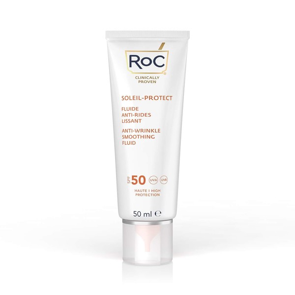 RoC - Soleil-Protect Anti-Falten-GlÃ¤ttungsfluid SPF 50 - Gesichtscreme - Anti-Falten - UVA/UVB-Schutz - Sonnenschutz - 50 ml