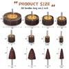 Abrasive Flap Wheel Sander Set, 48 Pcs Drill Sanding Attachment,