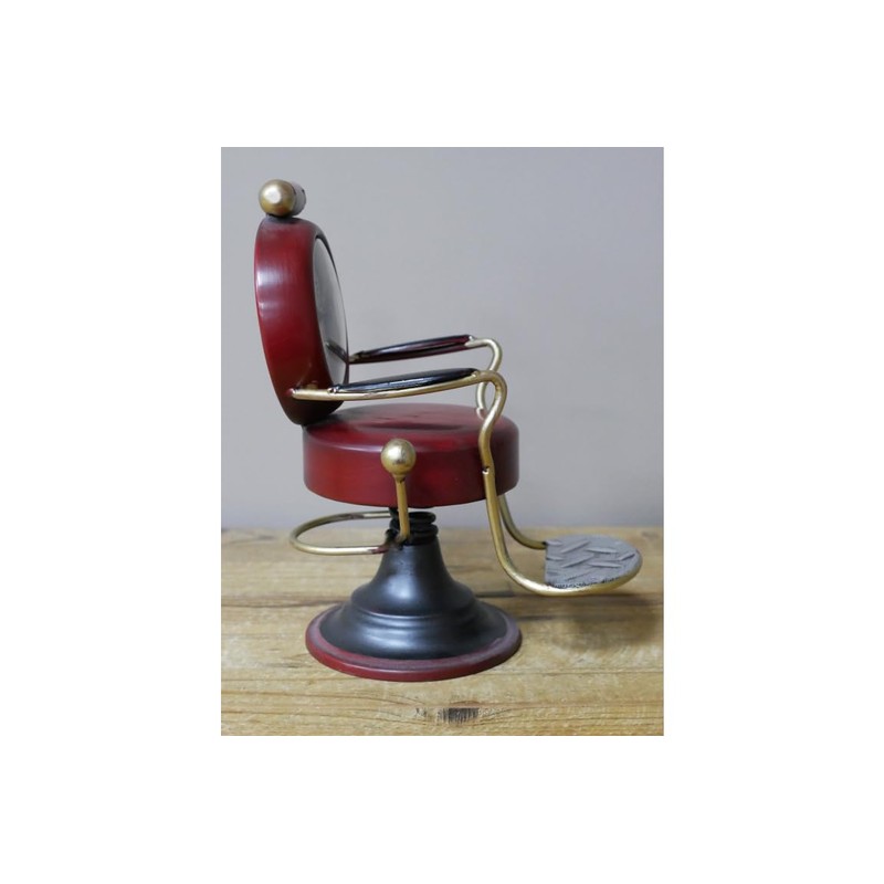Venture Vehicles Ltd Barber's Chair Novelty Desk Clock | RED