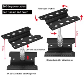 RC Car Repair Work Stand 532 PCS RC Repair Tool Screws Set Kit 360 Degree Rotation RC Repair Station Screwdrivers Screws Pallet Kit for 1/8 1/10 1/12 1/16 1/18 RC Crawler Truck Buggy Tool Set