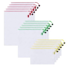 LOPYXBR 24PCS Reusable Produce Bags, 30x35CM Food Storage & Organization Mesh Bags with Drawstring for Fruits Vegetables Fridge Storage Toys