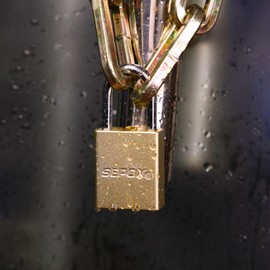 SEPOX® High Security Outdoor Padlock, Anti-Rust Gold Aluminum 38mm 1-1/2" with Long Shackle - Keyed Padlock Ideal for Lock-Out, Gate, Storage, Locker, Fence and Outdoor Use,Each Lock 3 Big Keys