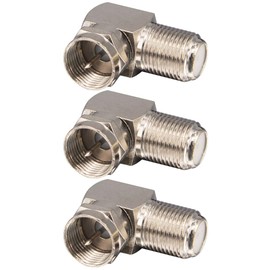leeyovk F Type Conversion Connector, F Female to F Male Connector, 90° Elbow, L-Type, F-Type Connector, F-PJ Coaxial Connector, F Adapter, Terrestrial Digital, Compatible with CATV BS CS 4K8K