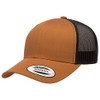 Yupoong YP Classics Retro Trucker Cap, Caramel/Black, OSFA