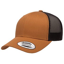 Yupoong YP Classics Retro Trucker Cap, Caramel/Black, OSFA