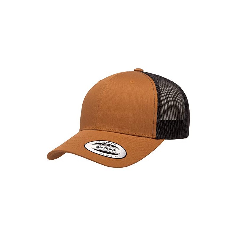 Yupoong YP Classics Retro Trucker Cap, Caramel/Black, OSFA