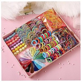 Juego de Accesorios para el Pelo de las Niñas, Fashion Set para Peinado de Cabello Niñas, Hair Tie Set para Niñas, Clips de Pelo Multicolor para Niñas, Pequeños Gomas Elásticas, Pasadores y Donas Colas de Cabello Cuerdas 780 PCS