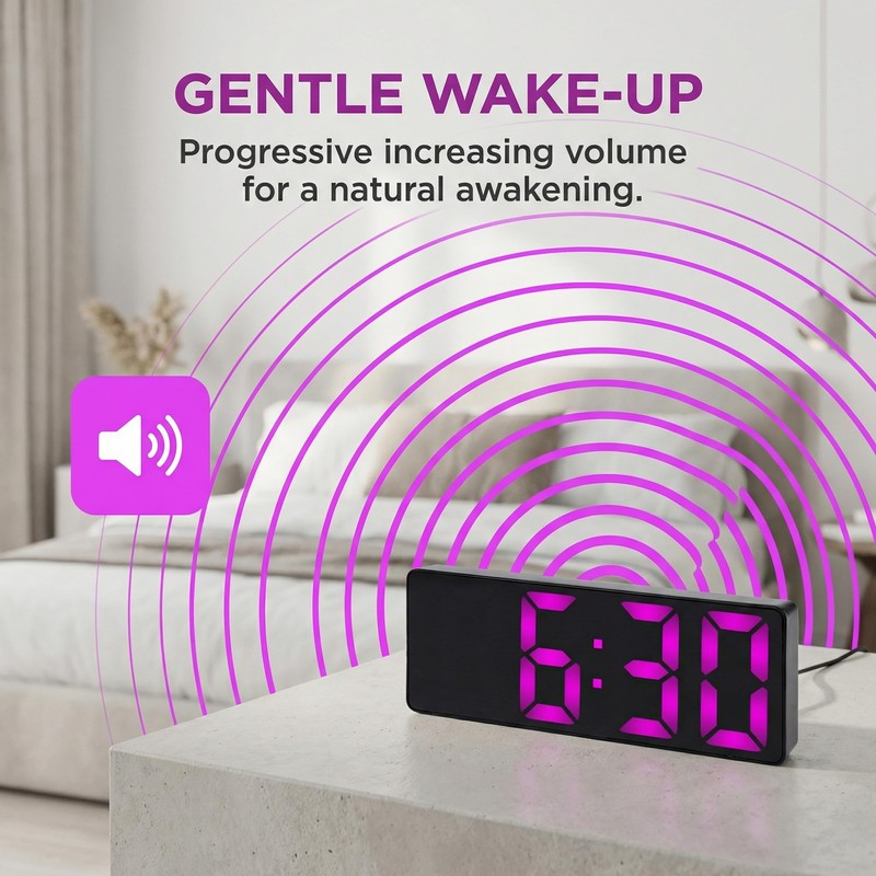 HMETOL Large Digital Alarm Clock Big Numbers for Seniors &
