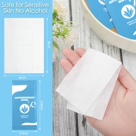 Timgle 300 Pcs Deodorant Wipes Antiperspirant Wipes Bulk Individually Wrapped Cleansing and Refreshing Scent Travel Anti Sweat Wipes for Adult Women Men Face Underarm Body Deodorizing Homeless (Blue)