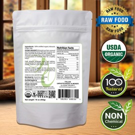 Raw Italian Almonds Divine Organics 16 oz 453 grams (16 oz)