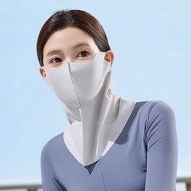 UV Protection Face Mask for Sports, Cool Summer Golf, Sun Shield FS Gray 4ea