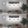 Aipsun Black Bathroom Light Fixtures 3 Light Industrial Vanity Light