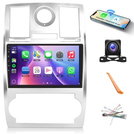 Car Radio Stereo for Chrysler 300C 2004-2011 [4G+64G] Android with Wireless CarPlay Android Auto,9 inch IPS Touchscreen Car Stereo Bluetooth5.0,GPS,WiFi,SWC,59UI,32EQ AI DSP+HD Backup Camera