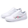Custom White Old Skool Pink Rose Handmade Shoes By Patch