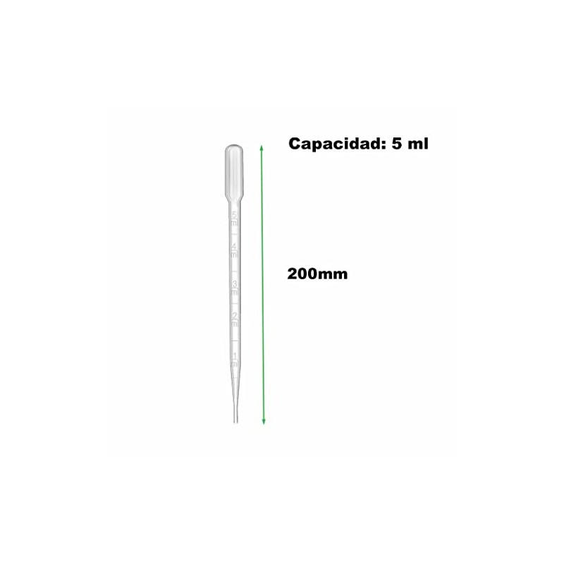 Movilideas - 20 Pieces Pipettes 5ml Plastic Transfer Pipettes Disposable