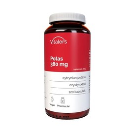 Vitaler's Kalium 380 mg - 120 Kapseln, Vegan, 4 Monate Nahrungsergänzung, ohne Konservierungsstoffe, reine Zusammensetzung