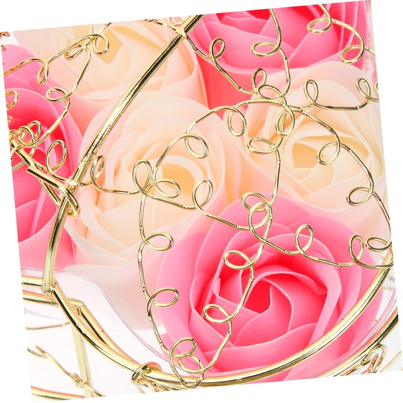 FOMIYES Romantic Rose Soap Flower Petals Basket Valentine's Day for