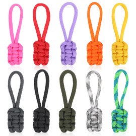 10 Pieces Zipper Replacement, Universal Nylon Zipper Repair Kit, Zipper Handle, Drawstring, Metal Zipper Head, Replacement Zipper Extension for Suitcase, Backpacks