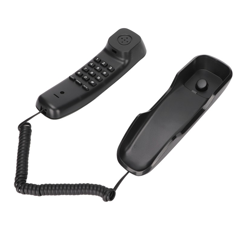 Wall Mounted Phone Redialing Mute Function Corded Telephone for Home
