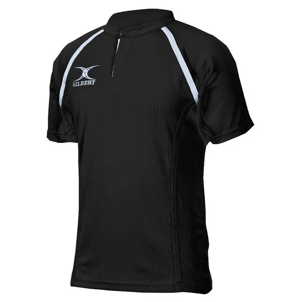Gilbert XACT II Rugby Jersey (Large, Black)