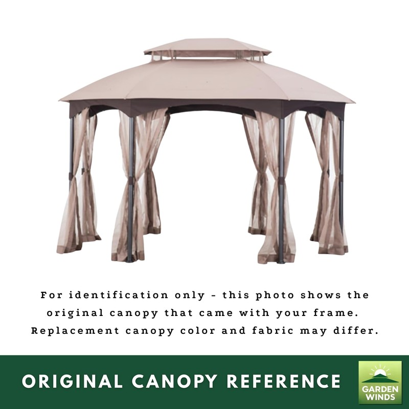 Garden Winds Durable 350 Replacement Canopy Top Compatible with Manhattan