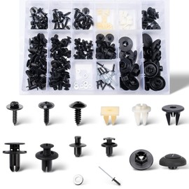 OAUTOO 160pcs for Hyundai & Kia Bumper Engine Under Cover Fender Liner Rocker Molding Retainer Clips Assortment Screw with Nut Kit