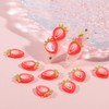 BAIYIYI 50PCS 3D Nail Charms Strawberry Fruit Resin Nail Art