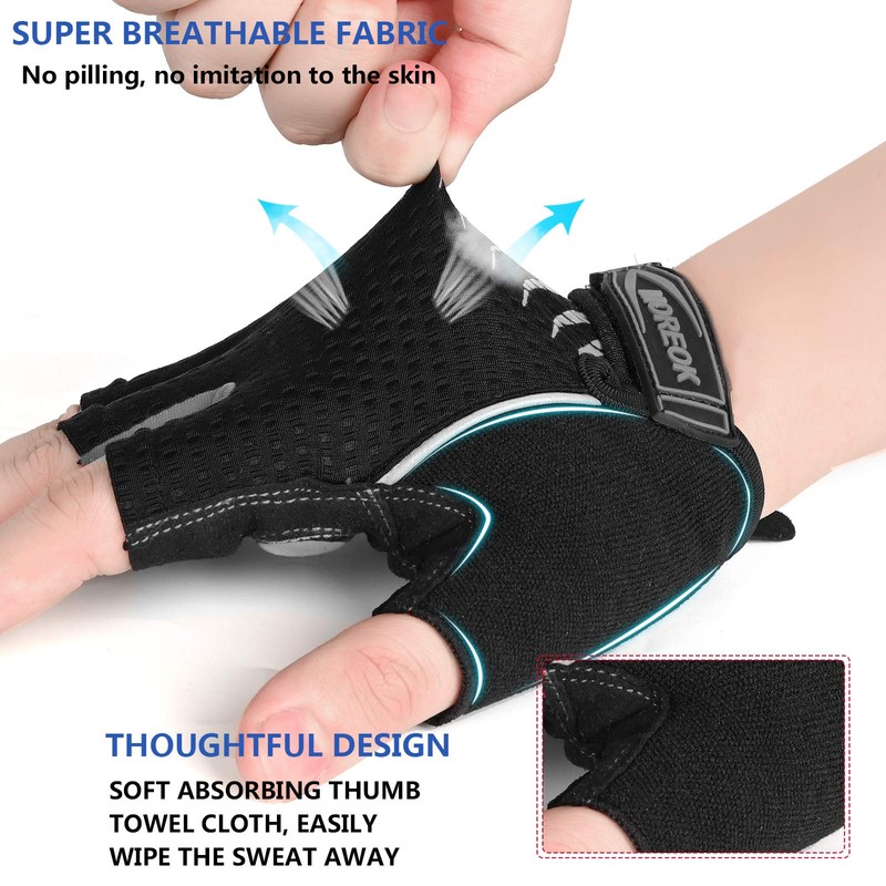 MOREOK Cycling Gloves Bicycle Road Bike Gloves, Half Finger Gel