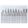 Eyech 20Pcs Double Cut Tungsten Carbide Carving Bits Rotary Burr