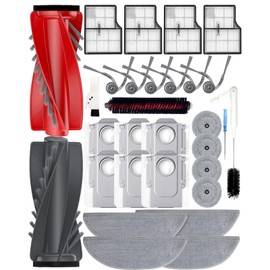30 PCS Replacement Parts Kit Compatible with Roborock Saros 10/G30 - Accessory Set with 2 Roller Brushes, 6 Side Brushes, 4 Filters, 4+4 Mop Pads, 6 Dust Bags, 1Self-Cleaning Brush