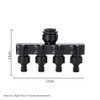 4-Way Garden Hose Splitter for Irrigation – Independent Valve Faucet