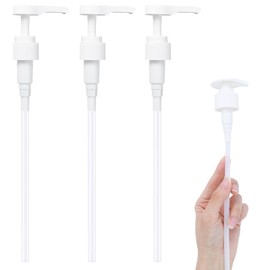 6 Stück Dosierpumpe für Nutrition, Vital Drink, Flaschen mit 28/410 Gewinde, Sirupspender Pumpspender, Rohr Kann Geschnitten Werden, Pumpkopf für Sirup, Shampoo, Conditioner, Geschirrspülmittel, Weiß