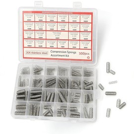 YINKE 300pcs 23 Size Compression Spring Assortment Kit Repair Mini Stainless Steel Length 10mm-30mm Thickness 4mm-6mm Spring Set Stainless Steel Mini Spring Compression Spring Coil Spring Repair Parts