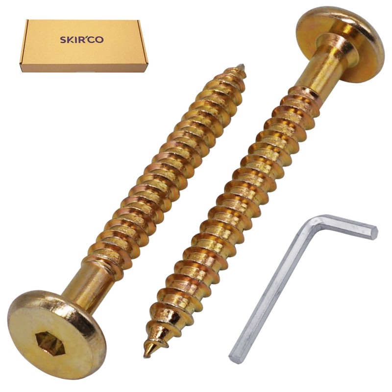 SKIR'CO (Pack of 40) Yellow Zinc Plated Wood Joining Screws