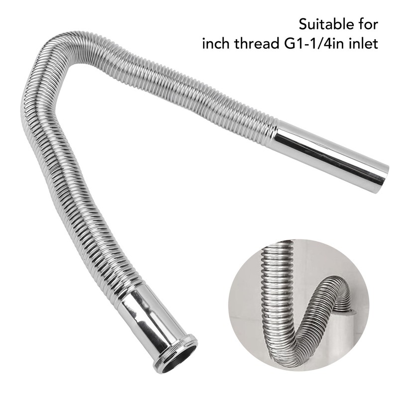 Bathroom Flexible Sink Drain Pipe Corrugated U Shape No Odor
